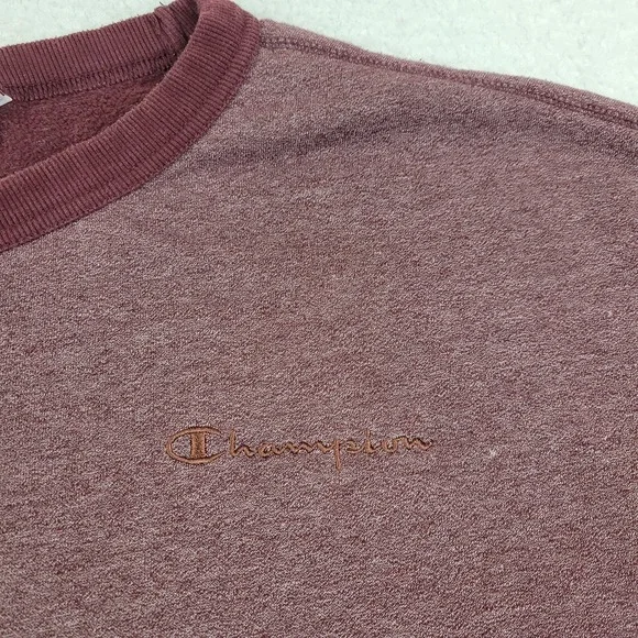 Champion Sweater Mens XL Maroon Crewneck Pullover Embroidered‎ Logo Athletic - Picture 5 of 10